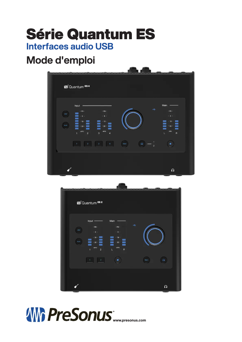 Page n°1 - Manuel utilisateur PreSonus Quantum ES 2