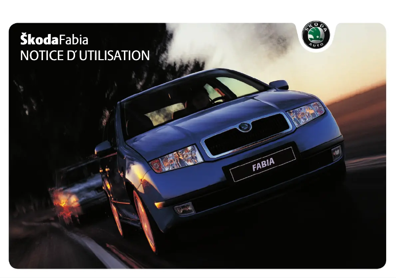 Page 1 de la notice Manuel utilisateur Skoda Fabia (2003)