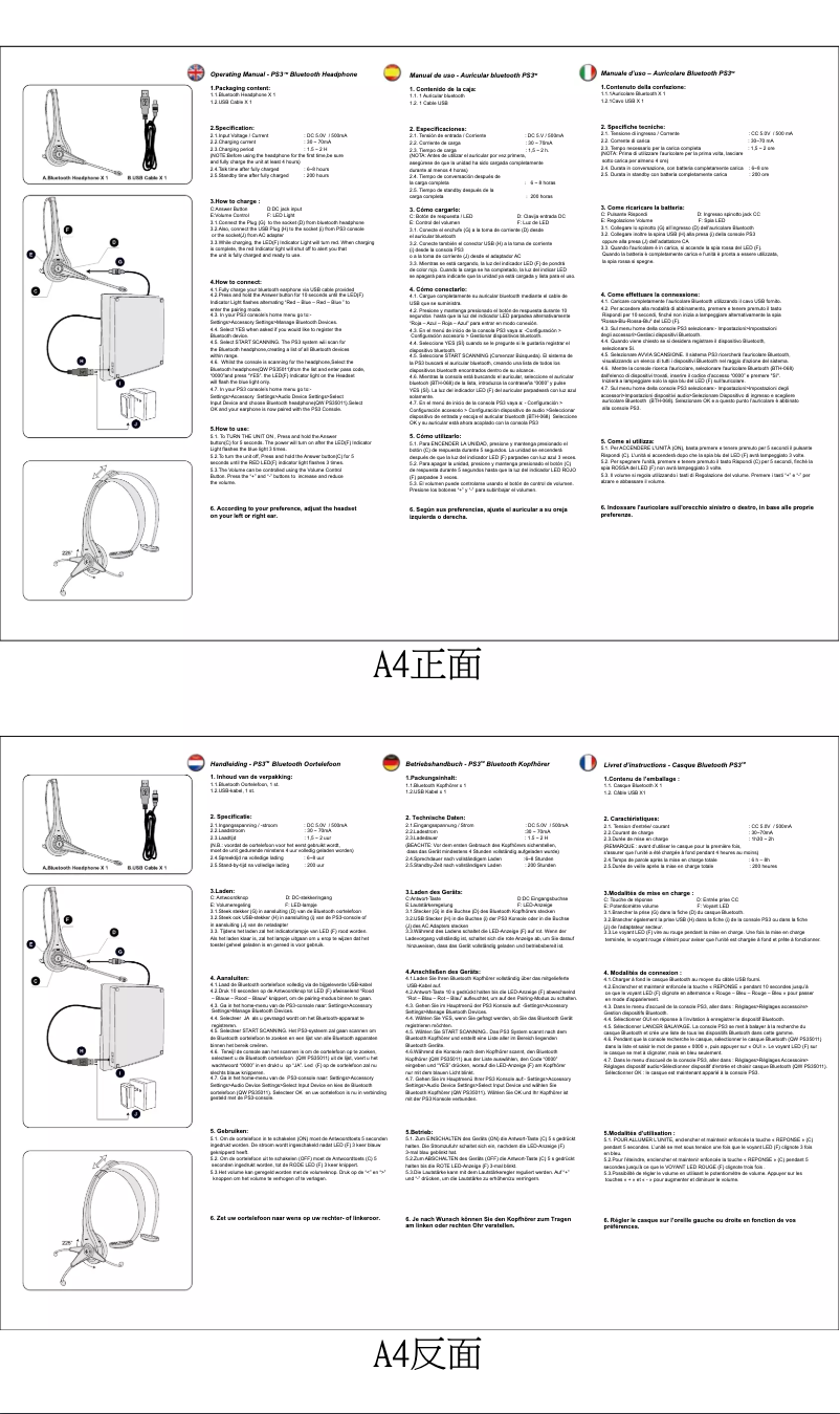 Page 1 de la notice Manuel utilisateur Qware PS3
