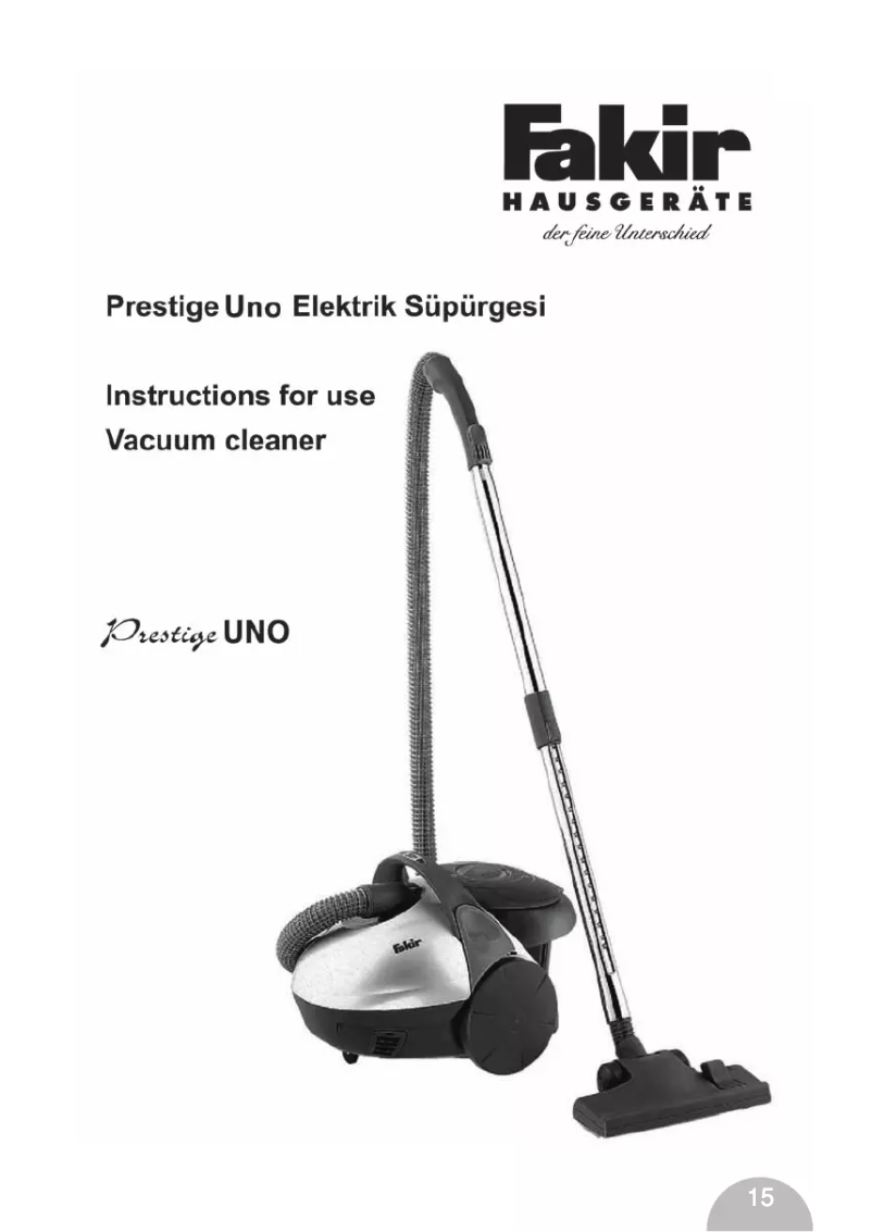 Image de la première page du manuel de l'appareil Prestige Uno