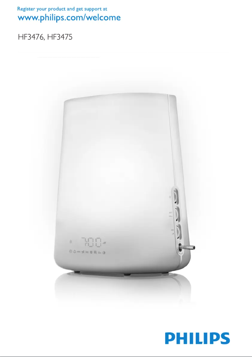 Page 1 de la notice Manuel utilisateur Philips Wake-up Light HF3475