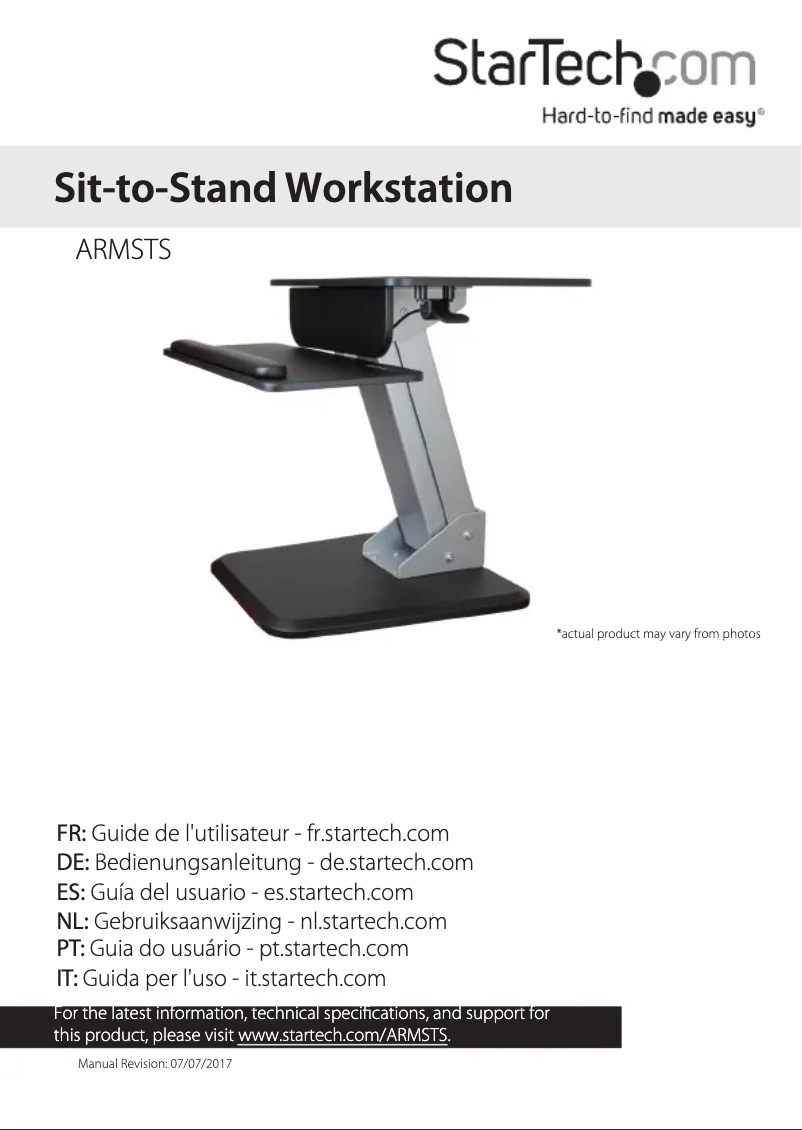 Page n°1 - Manuel utilisateur StarTech.com BNDSTSPIVOT