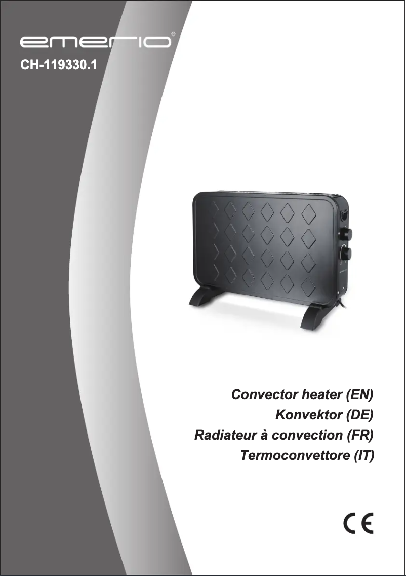 Page n°1 - Manuel utilisateur Emerio CH-119330.1