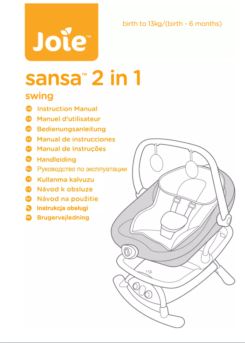 Page n°1 - Manuel utilisateur Joie Sansa 2In1