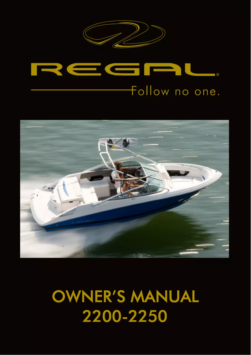 Page n°1 - Manuel utilisateur Regal 2200