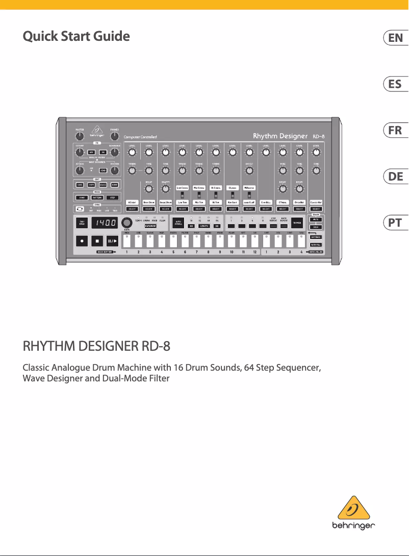 Page n°1 - Manuel utilisateur Behringer Rhythm Designer RD-8