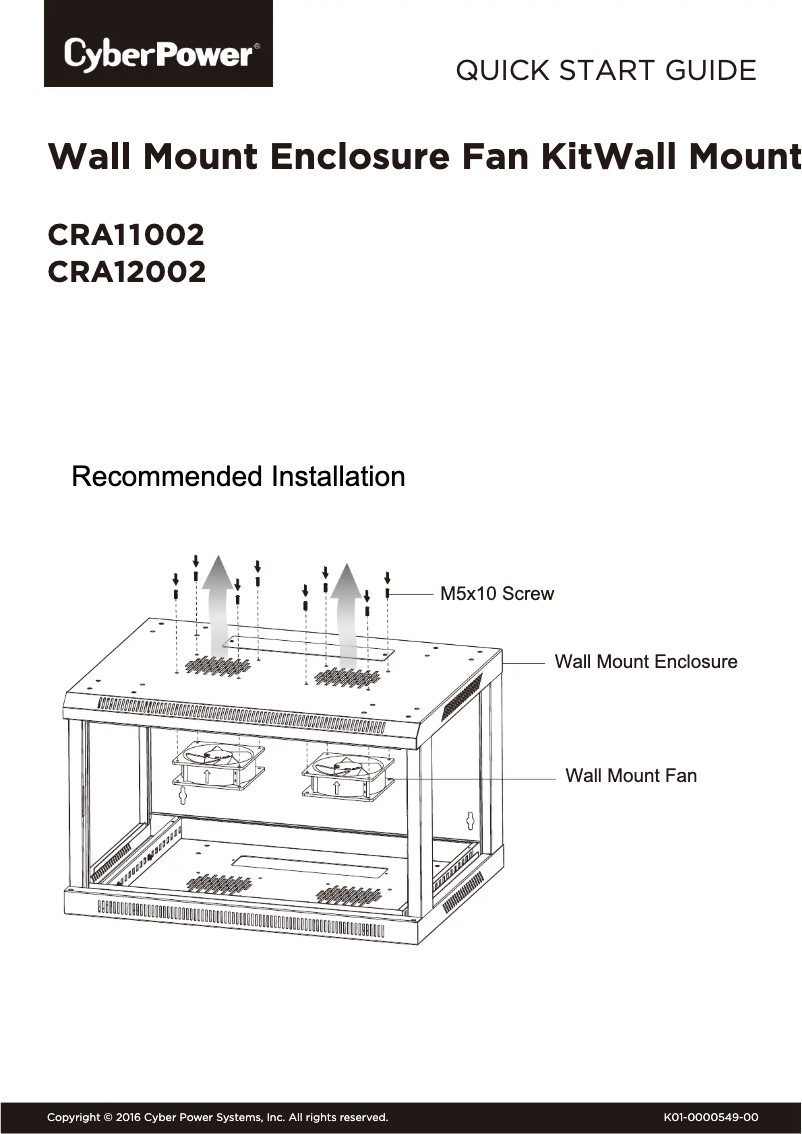 Page n°1 - Guide de démarrage rapide CyberPower CRA12002