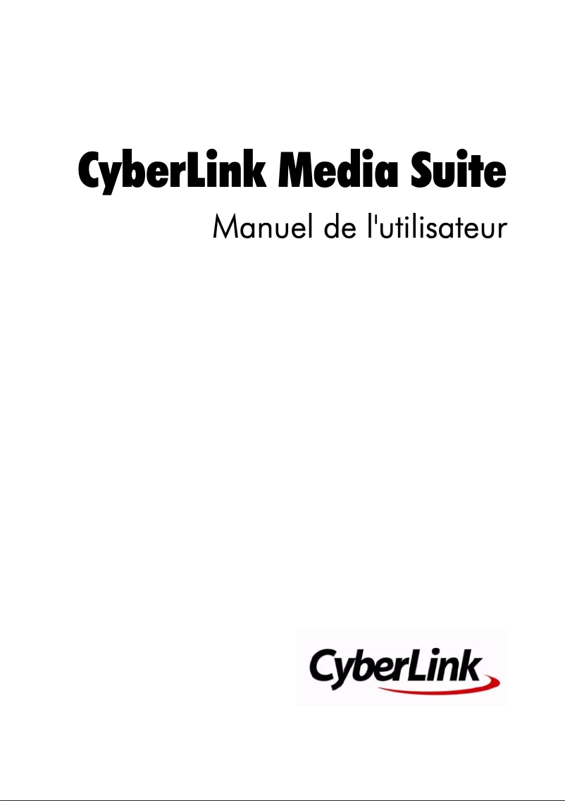 Page 1 de la notice Manuel utilisateur Cyberlink Media Suite 9