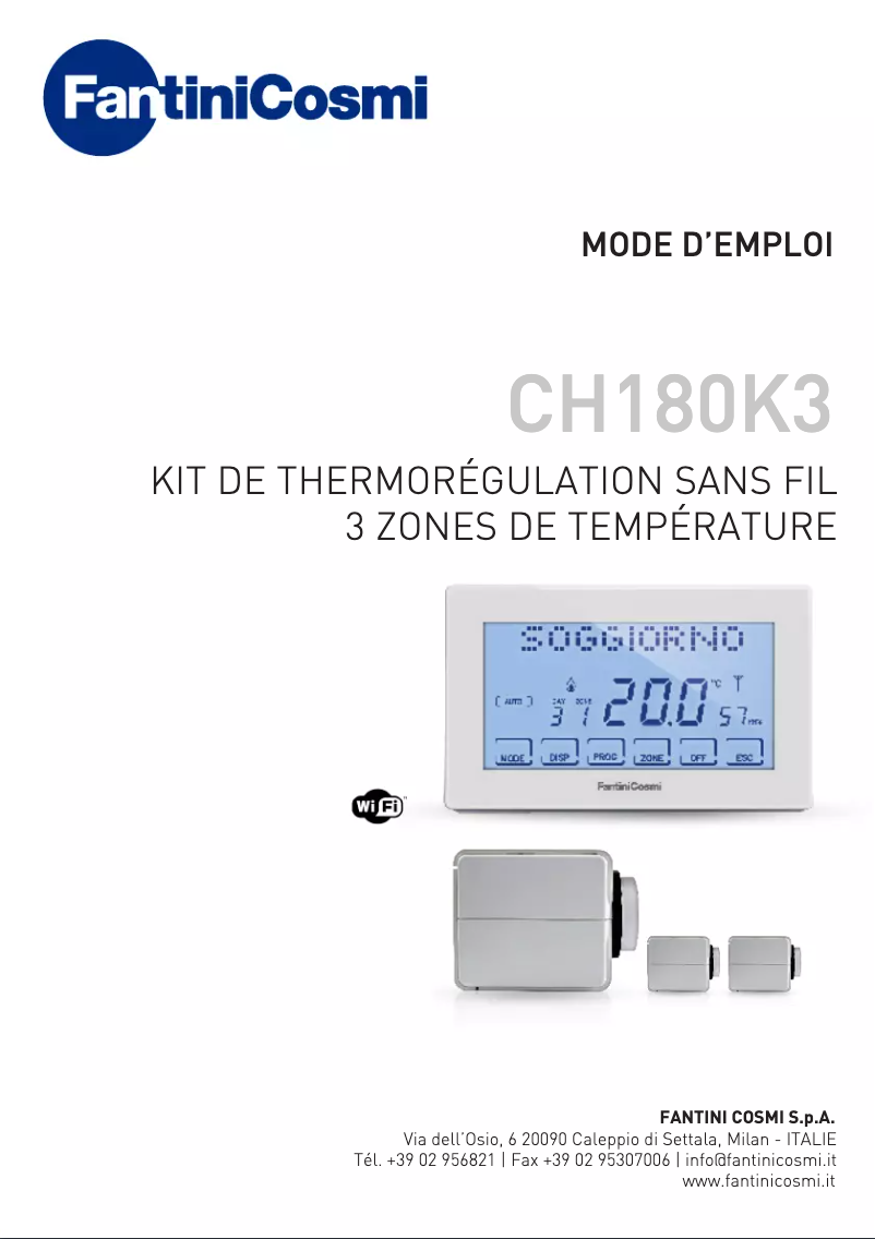 Page 1 de la notice Manuel utilisateur Fantini Cosmi CH180K3