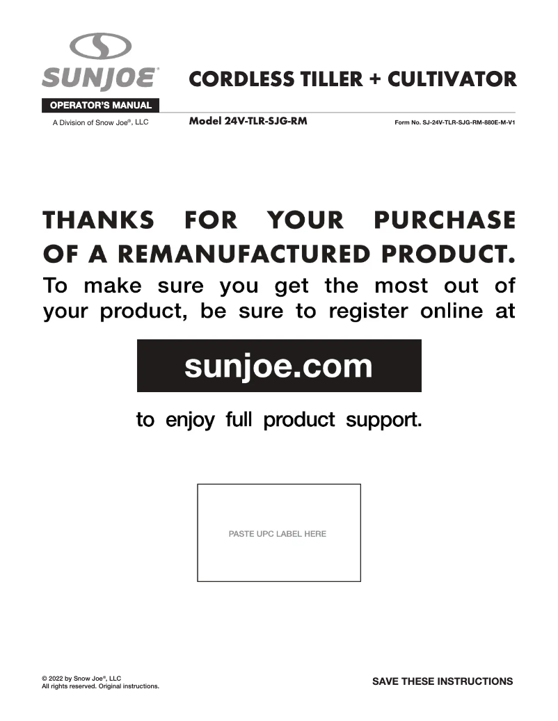 Image de la première page du manuel de l'appareil 24V-TLR-SJG-RM