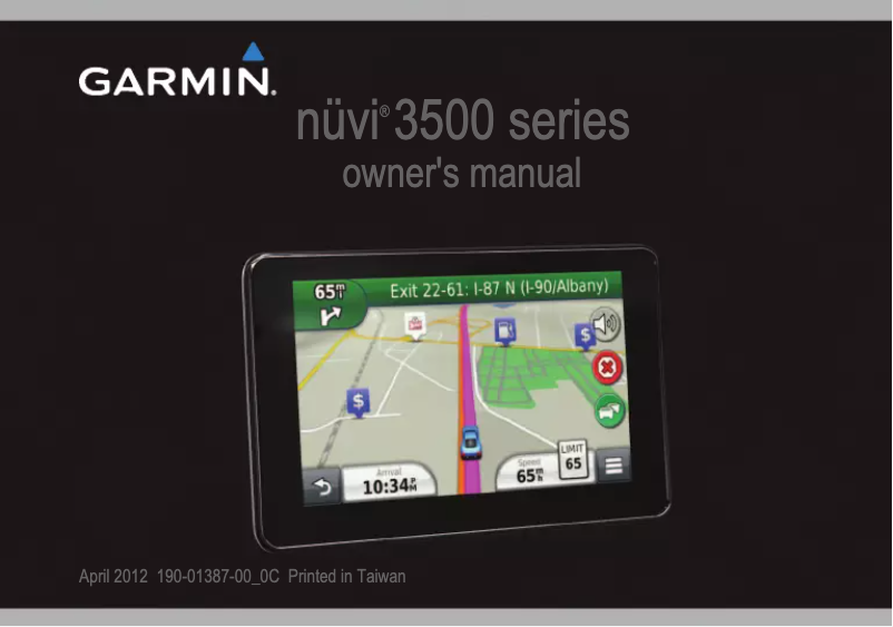Page n°1 - Manuel utilisateur Garmin Nuvi 3590LMT