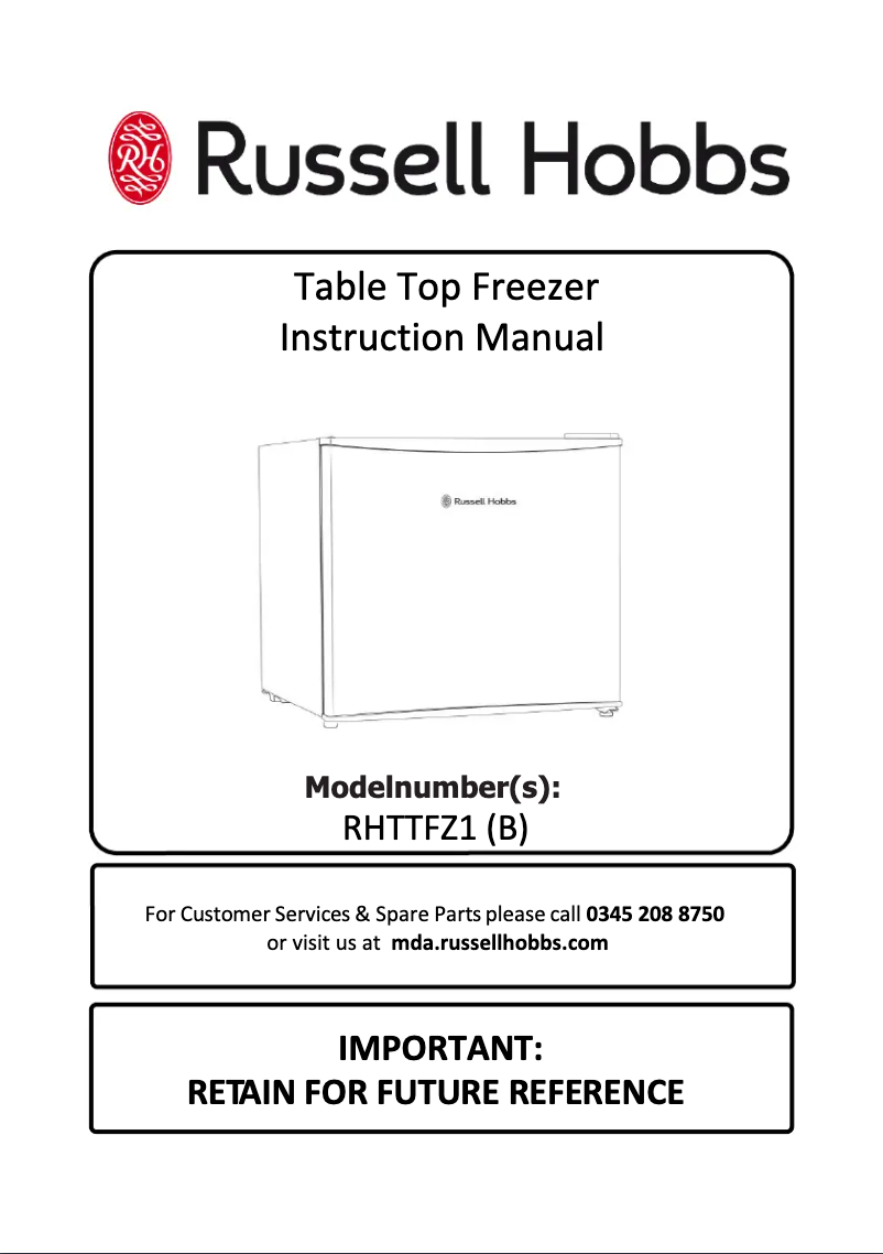 Página 1 del manual Manual de usuario Russell Hobbs RHTTFZ1B