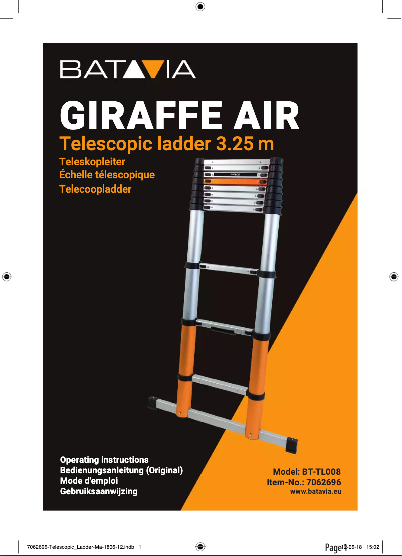 Imagen de la primera página del manual del dispositivo Giraffe Air 3.25