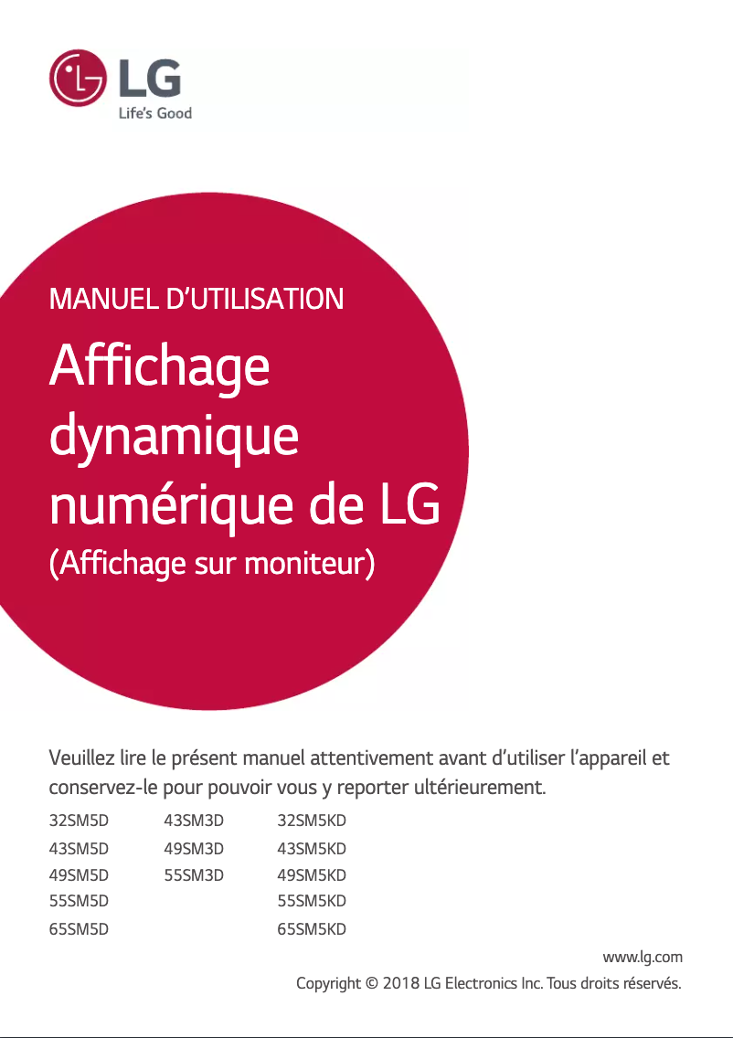 Image de la première page du manuel de l'appareil 43SM5D