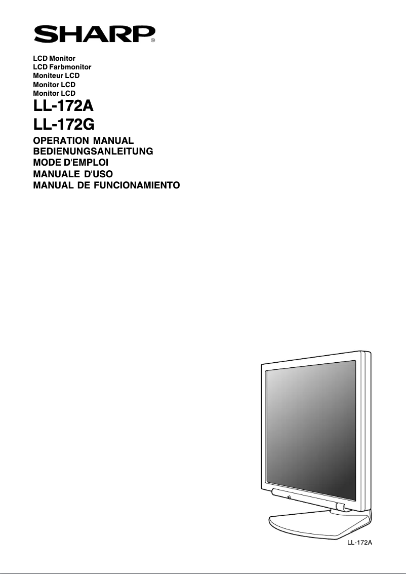 Page n°1 - Manuel utilisateur Sharp LL-172A-B