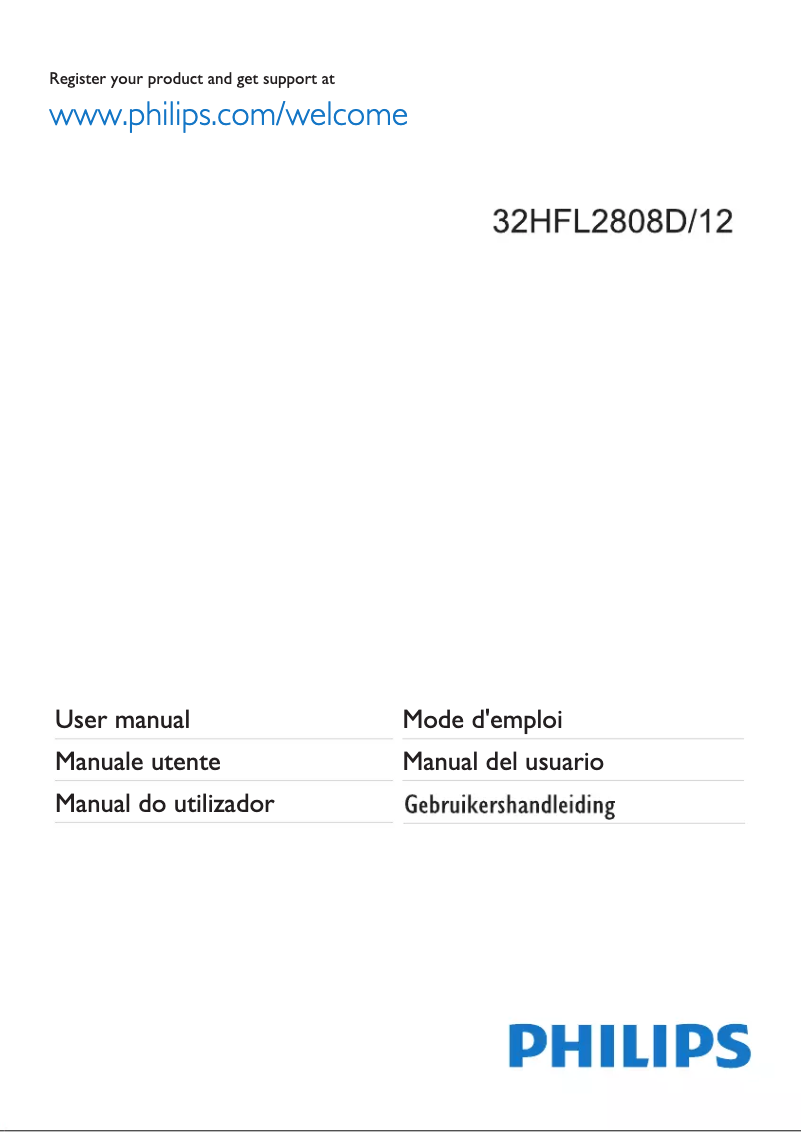 Page 1 de la notice Manuel utilisateur Philips 32HFL2808D