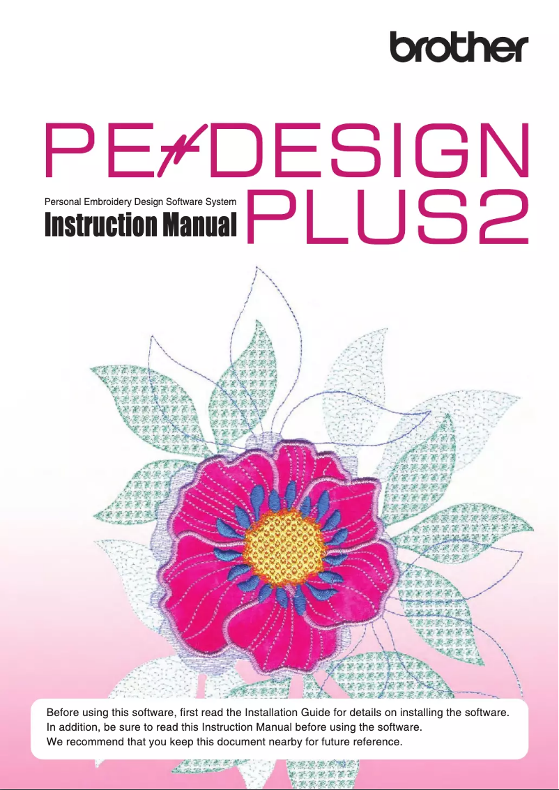 Image de la première page du manuel de l'appareil PE-Design Plus 2