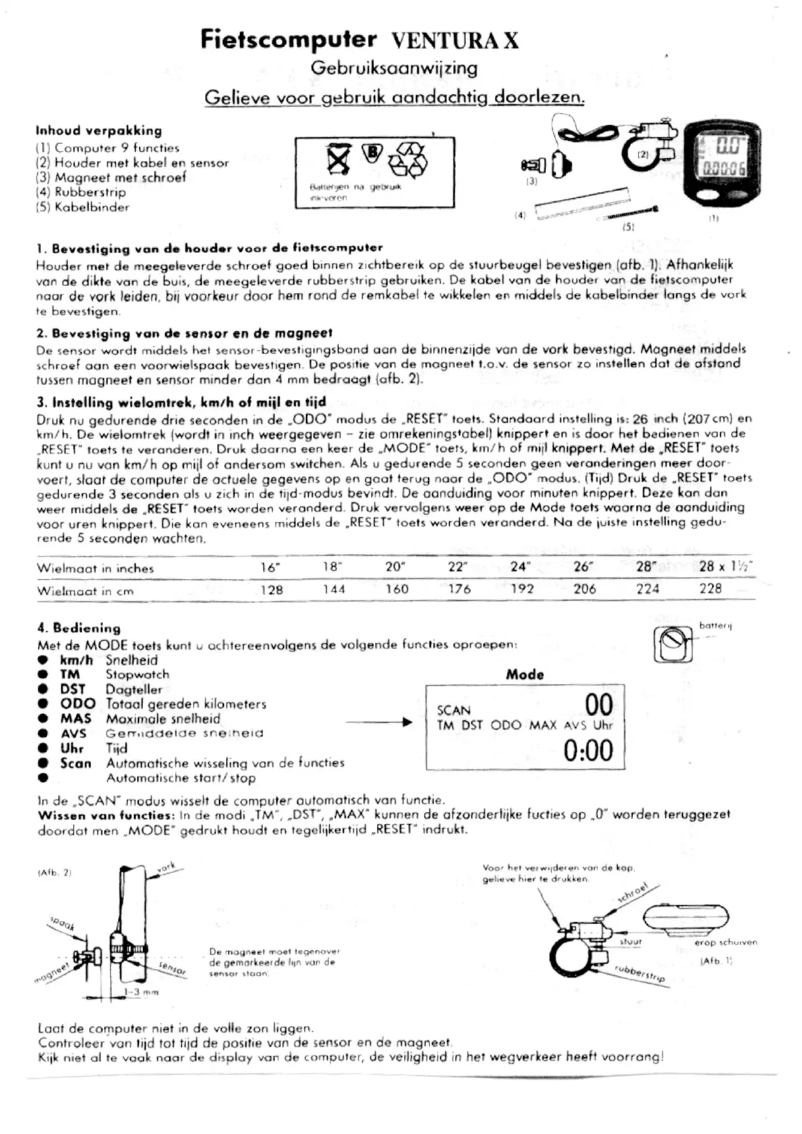 Page 1 de la notice Manuel utilisateur Ventura X