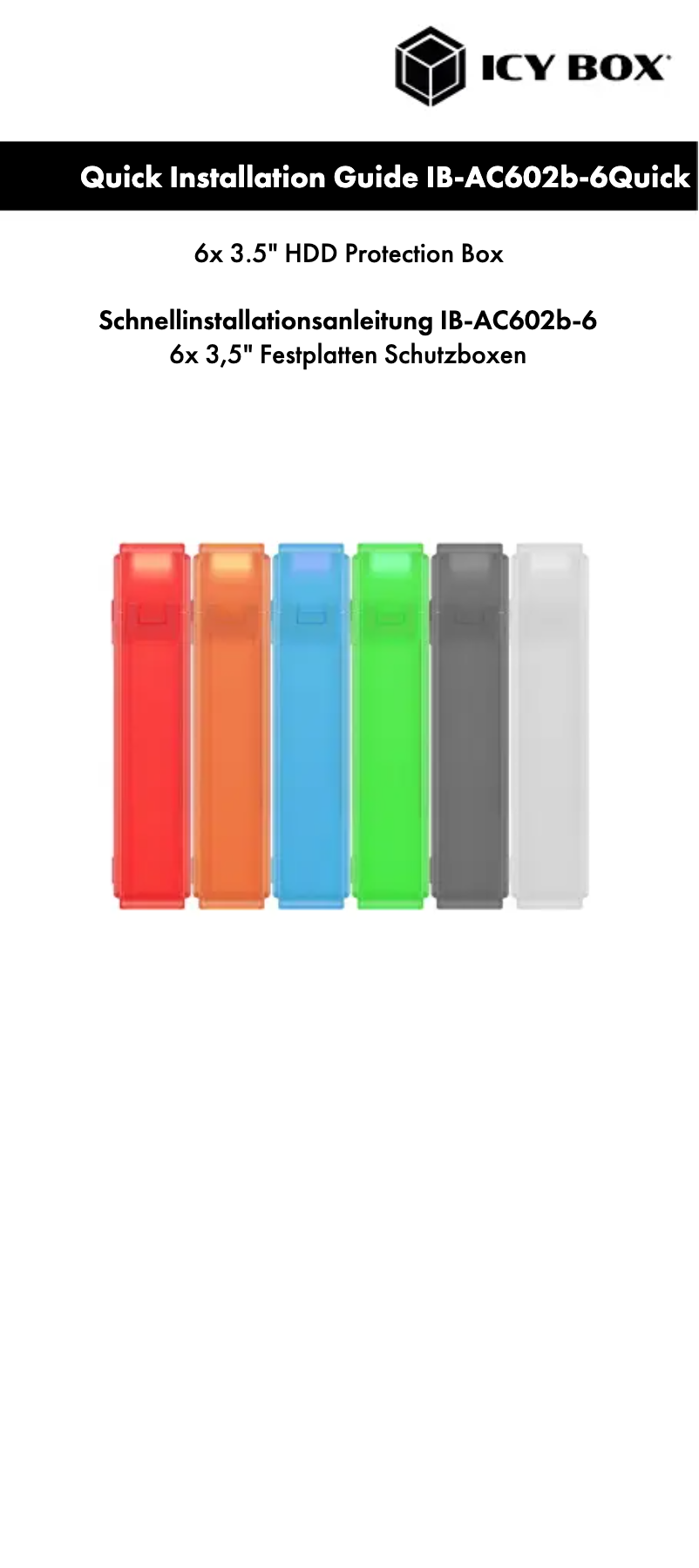 Página 1 del manual Manual de usuario Icy Box IB-AC602b-6