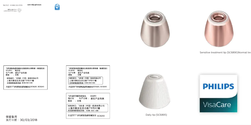 Page n°1 - Manuel utilisateur Philips VisaCare SC6895