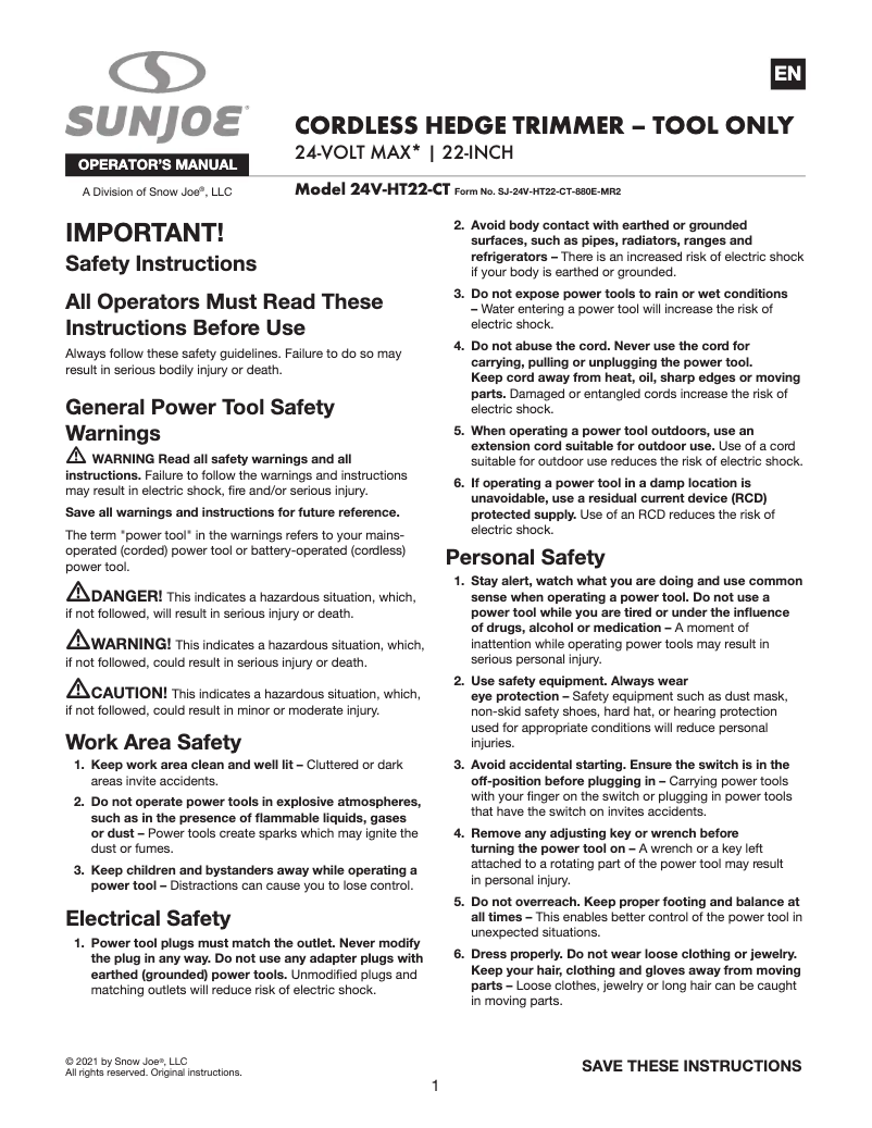 Image de la première page du manuel de l'appareil 24V-HT22-CT