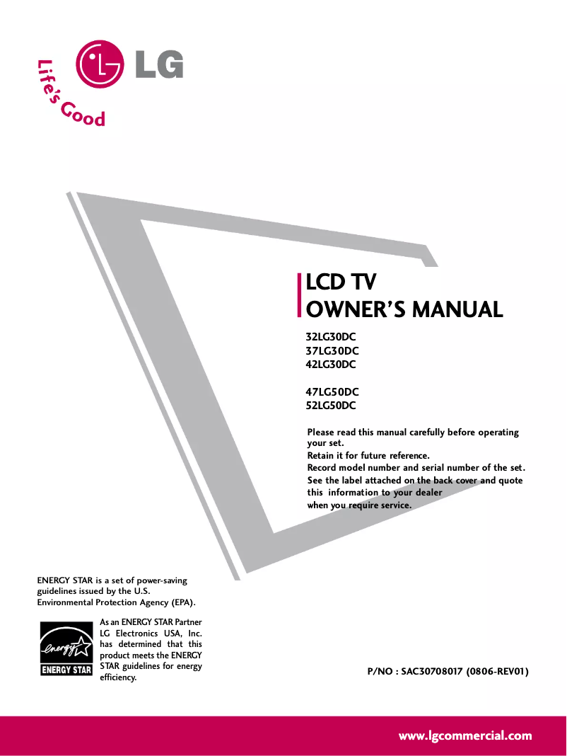 Página 1 del manual Manual de usuario LG 4750DC