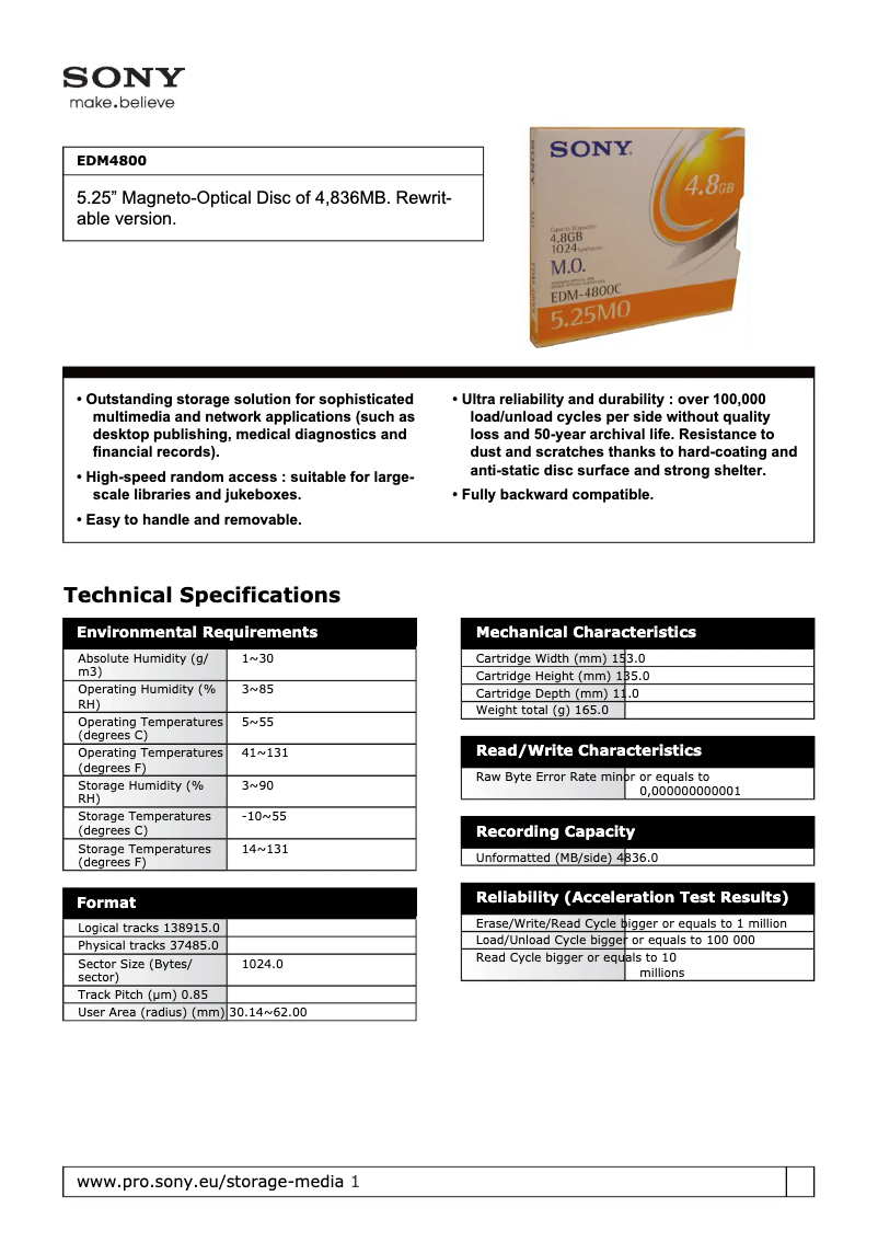 Image de la première page du manuel de l'appareil EDM4800B