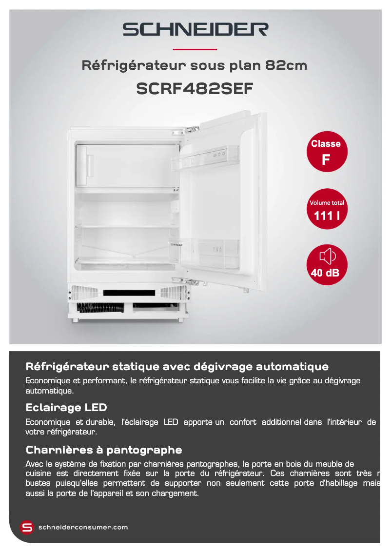 Image de la première page du manuel de l'appareil SCRF482SEF