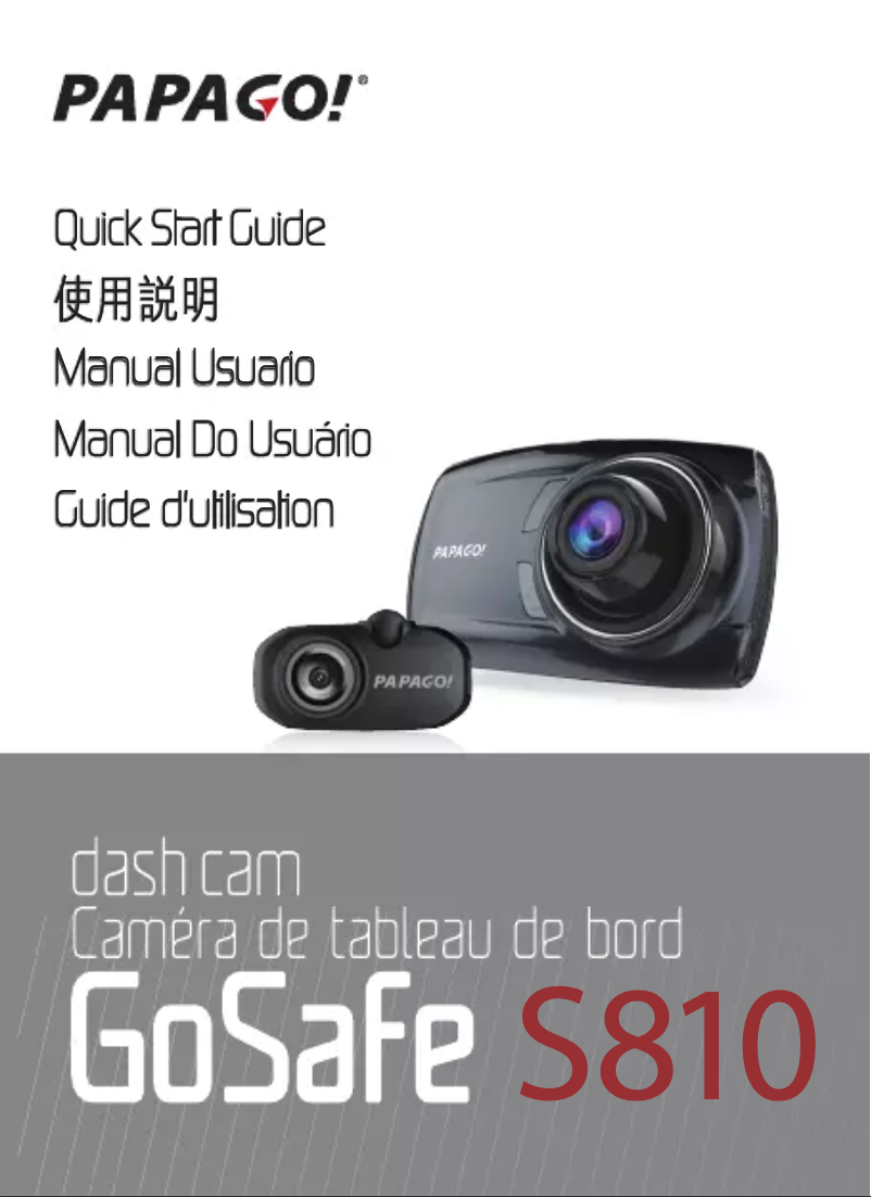 Imagen de la primera página del manual del dispositivo GoSafe S810