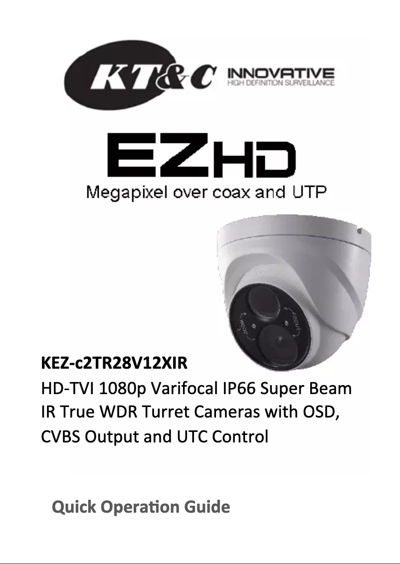 Page n°1 - Manuel utilisateur KT&C KEZ-C2TR28V12XIR