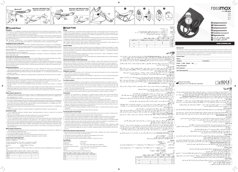 Página 1 del manual Manual de usuario Rossmax GB102