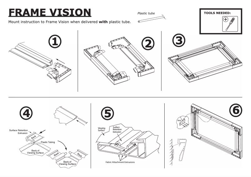 Page n°1 - Manuel utilisateur Euroscreen Frame Vision V250-V