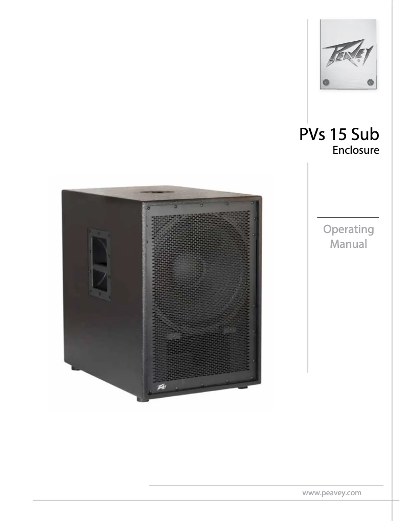 Image de la première page du manuel de l'appareil PVs 15