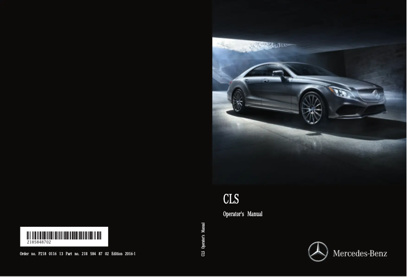 Página 1 del manual Manual de usuario Mercedes-Benz CLS (2017)