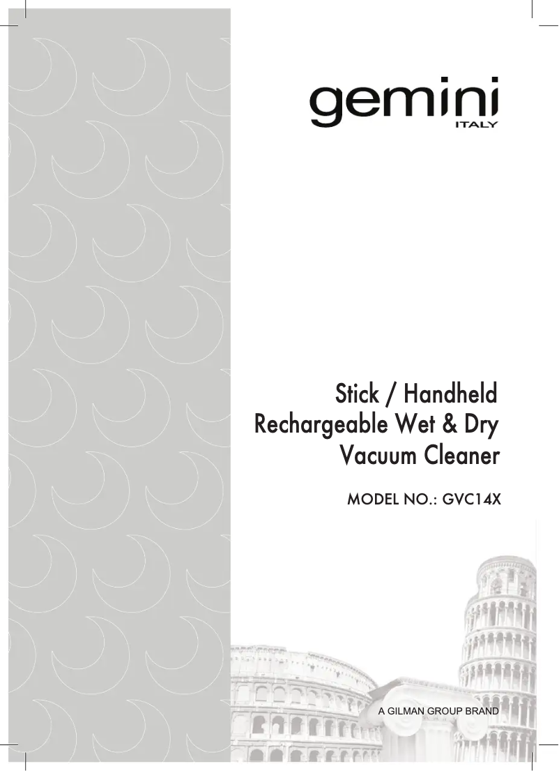 Page 1 de la notice Manuel utilisateur Gemini GVC14X