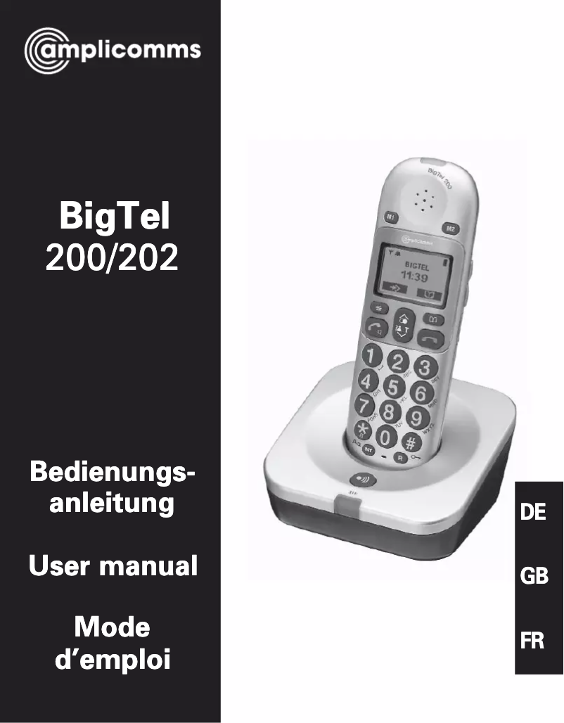 Página 1 del manual Manual de usuario Audioline BIGTEL 200