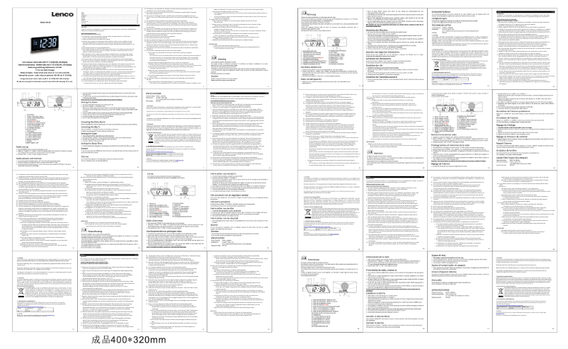 Page 1 de la notice Manuel utilisateur Lenco CR-30