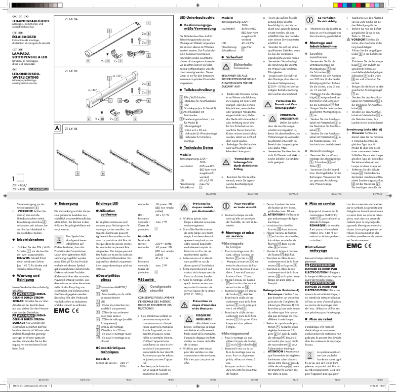 Page n°1 - Manuel utilisateur Livarno Lux IAN 85873
