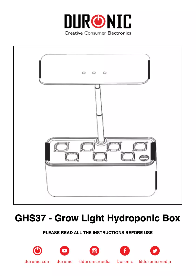 Page 1 de la notice Manuel utilisateur Duronic GHS37