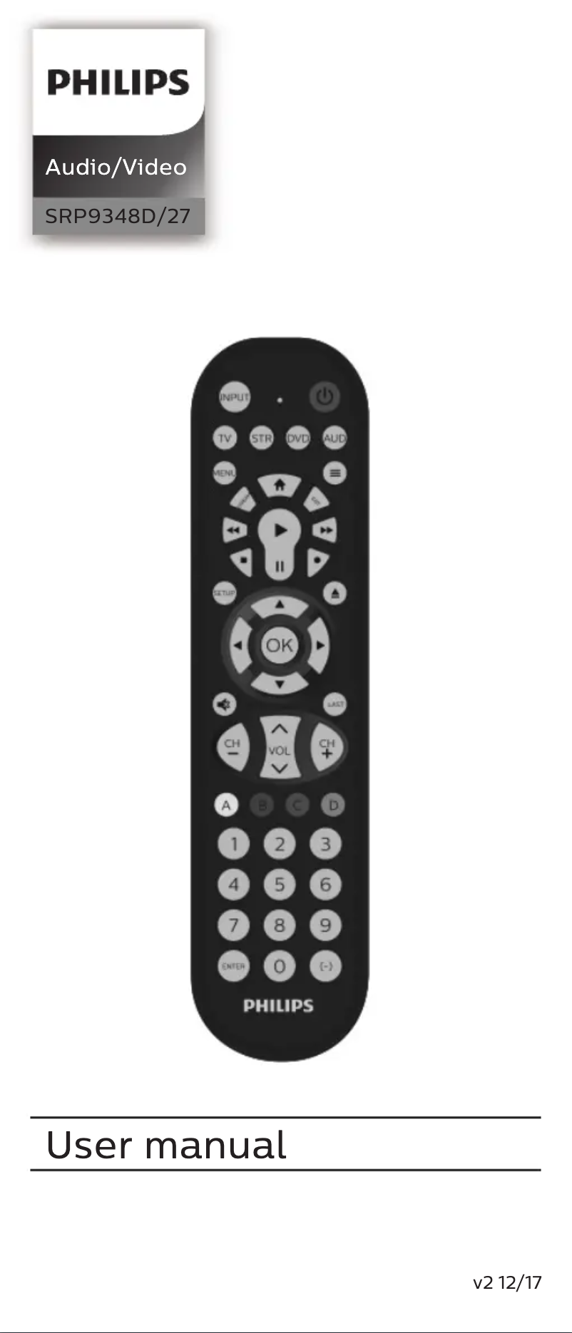 Page n°1 - Manuel utilisateur Philips SRP9348D