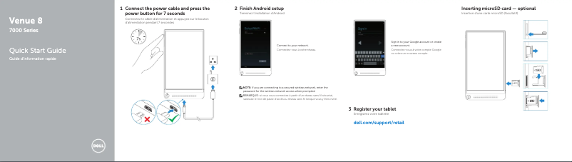 Page n°1 - Guide de démarrage rapide Dell Venue 8
