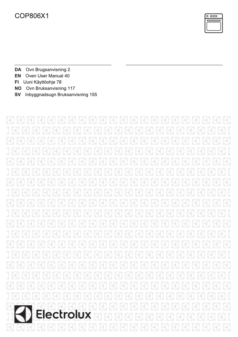 Page 1 de la notice Manuel utilisateur Electrolux COP806X1