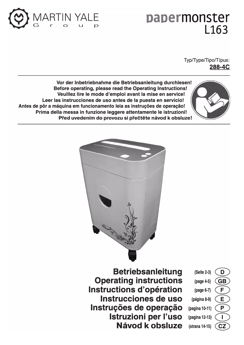 Page n°1 - Manuel utilisateur Papermonster L163