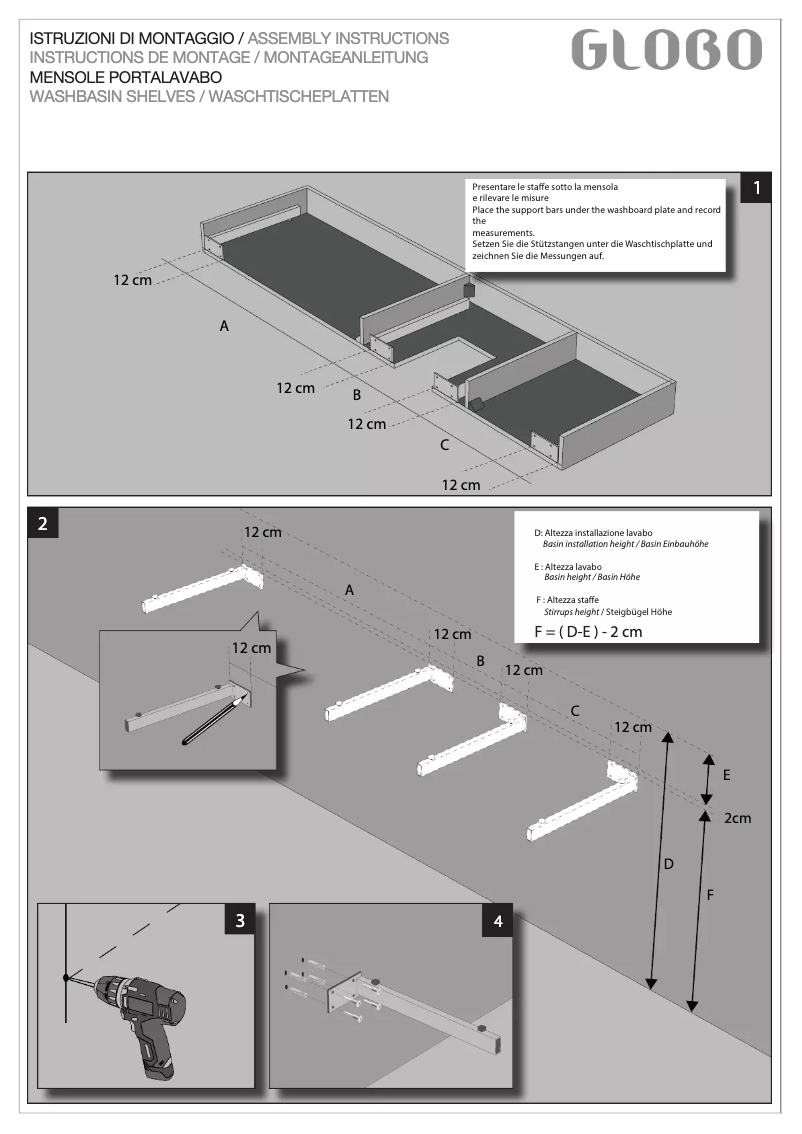 Page 1 de la notice Manuel utilisateur Globo M17052