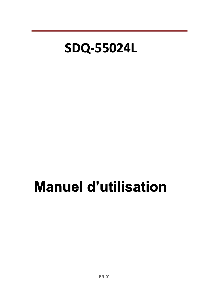 Image de la première page du manuel de l'appareil SDQ-55024L
