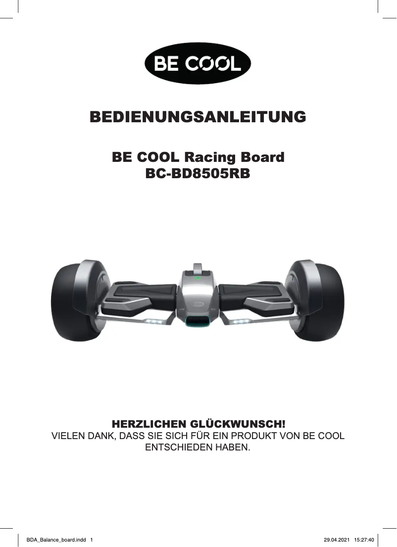 Image de la première page du manuel de l'appareil BC-BD8505RB