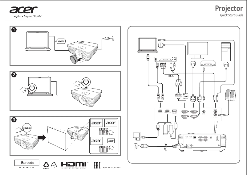 Página 1 del manual Manual de usuario Acer P1650