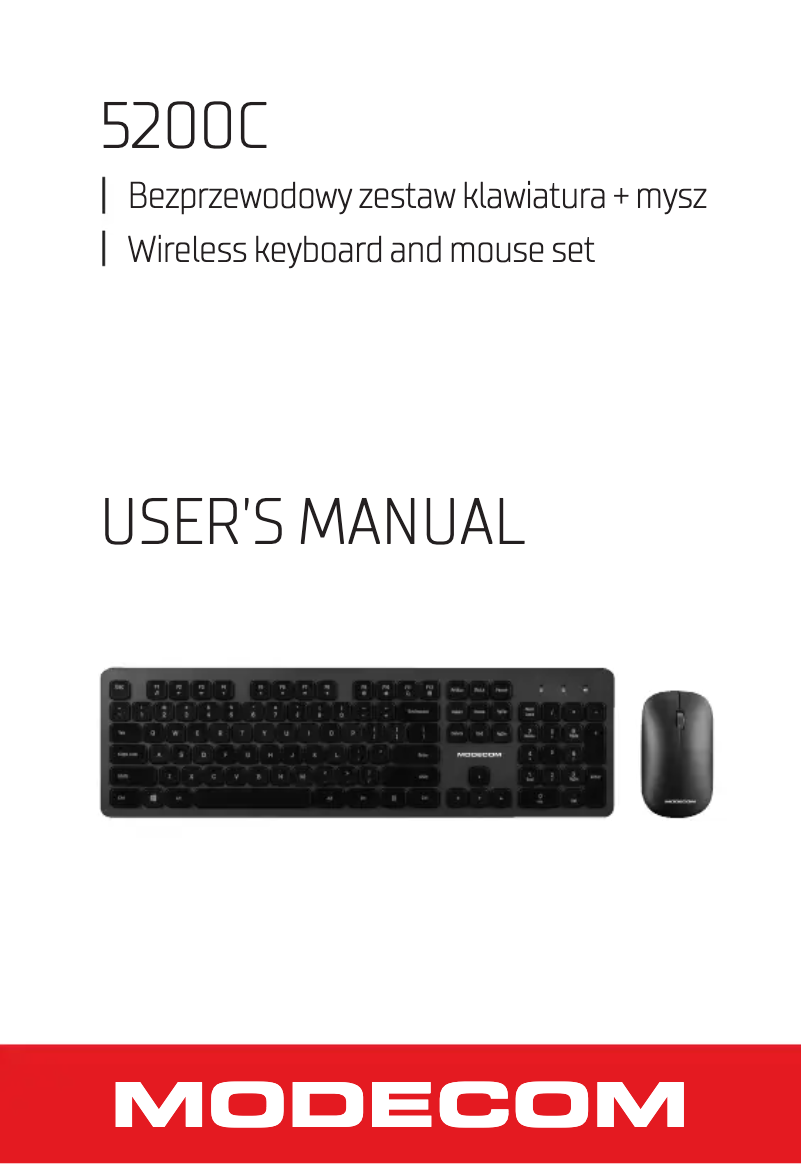 Page 1 de la notice Manuel utilisateur ModeCom 5200C