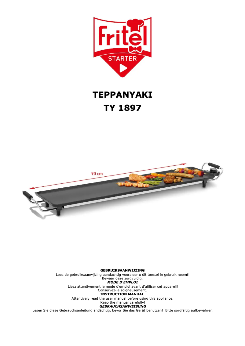 Page 1 de la notice Manuel utilisateur Fritel Teppanyaki TY 1897