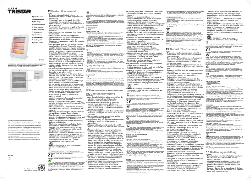 Page 1 de la notice Manuel utilisateur TriStar КА-5127